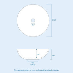 Nes Home 600mm White Vanity Cabinet With Oak Worktop And 320mm Round Basin - thumbnail 7