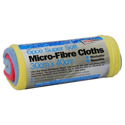 Streetwize Microfibre Towels (Pack Of 6) Multicoloured (One Size)