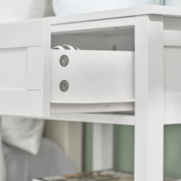 Sobuy Fbt46-W, Beside Table With 1 Drawer 2 Shelves, End Table Lamp Table Night Stand,white,w45Xd30Xh68 - thumbnail 9