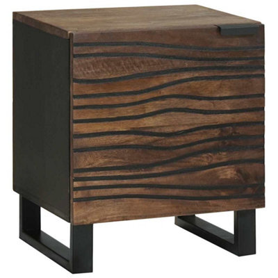 Berkfield Modern Bedside Cabinets - 2 Pack, Solid Mango Wood, Dimensions: 40X33.5X46 Cm