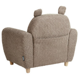 Wyld And Coco Kids Hippo Boucle Armchair Brown With Armrests, Child-Sized Cozy Seat For Bedroom Or Playroom - thumbnail 6