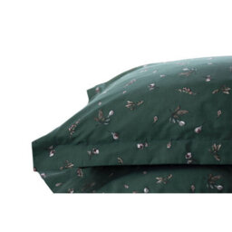 Belledorm Aiyla Oxford Pillowcase (Pack Of 2) Bottle Green (76Cm X 51Cm) - thumbnail 2