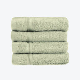 Allure Bath Fashions Luxury Zero Twist Egyptian Cotton 4 Pack Face Cloths - Sage Green - thumbnail 1
