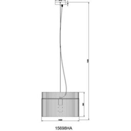 Luminosa Lighting Luminosa Gorley Pendant Ceiling Light Matt Black Amber Glass Shade 1X E27 - thumbnail 7