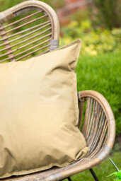 Waterproof Outdoor Garden Cushion Covers Patio Cushion Cover Cases Square Pack Of 2 Beige 45Cm X 45Cm - thumbnail 3
