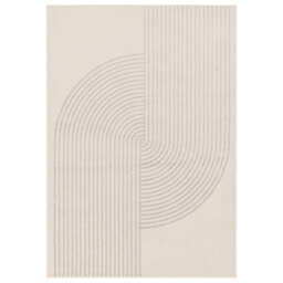 Cream Arch Abstract Modern Easy To Clean Rug For Living Room Bedroom And Dining Room-120Cm X 170Cm - thumbnail 1