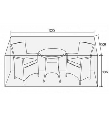 Signature Weave Emily Darcey 2 Seater Bistro Table Chair Furniture Set Cover - image 1