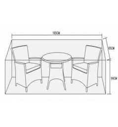 Signature Weave Emily Darcey 2 Seater Bistro Table Chair Furniture Set Cover - thumbnail 1