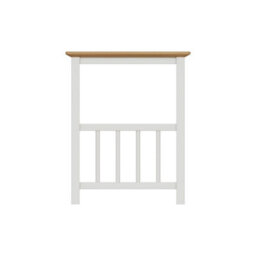 Oak Veneer White Side Table With Storage Ready Assembled Living Room - thumbnail 3