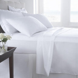 Homespace Direct Ltd 400 Thread Count 100% Egyptian Cotton Deep Fitted Sheets White - thumbnail 1