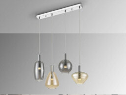 Luminosa Lighting Luminosa Nara Bar Pendant Ceiling 4 Light Chrome Led 3000K - Uk Stock - thumbnail 3