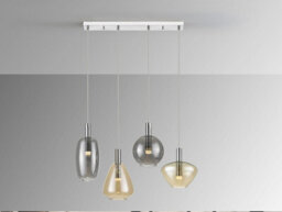 Luminosa Lighting Luminosa Nara Bar Pendant Ceiling 4 Light Chrome Led 3000K - Uk Stock - thumbnail 4
