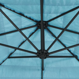 Berkfield Garden Parasol With Steel Pole Blue 223X223X213 Cm - thumbnail 8