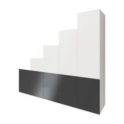 GoodHome Atomia Freestanding Anthracite & White Chipboard Wardrobe Dressing Unit (H)2250mm (W)2500mm (D)600mm - thumbnail 2