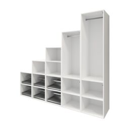 GoodHome Atomia Freestanding Anthracite & White Chipboard Wardrobe Dressing Unit (H)2250mm (W)2500mm (D)600mm - thumbnail 3