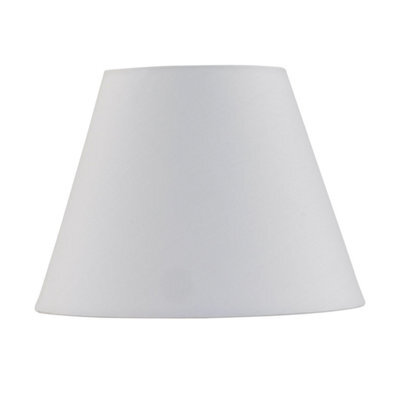 First Choice Lighting Ivory Cotton 20Cm Diameter Tapered Fabric Lamp Shade - image 1
