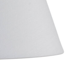 First Choice Lighting Ivory Cotton 20Cm Diameter Tapered Fabric Lamp Shade - thumbnail 3