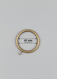 Homeelabador 45mm Extra Large Brass Colour Pole Curtain Rings With Eyelet - Pack Of 12 - thumbnail 4