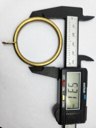 Homeelabador 45mm Extra Large Brass Colour Pole Curtain Rings With Eyelet - Pack Of 12 - thumbnail 5