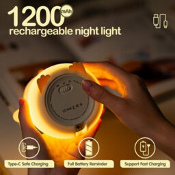 Amorly Penguin Night Light, Led Squishy Novelty Animal Night Lamp,food Grade Silicone,2 Level Dimmable, Nursery Nightlight For Desk Decor - thumbnail 6