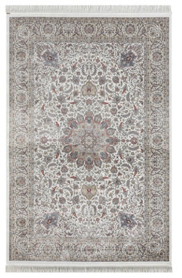 MiHOMEUK Minyatur Premium Quality V377A White Abstract Modern Turkish Area Rug - 160 X 230 Cm - image 1