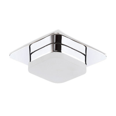 Luminosa Lighting Luminosa Marcel Recessed Down Light 5W Led Square 3000K Ip44, 450Lm, Polished Chrome/frosted Acrylic, Driver Included - image 1