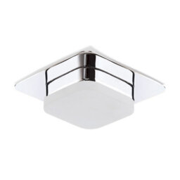 Luminosa Lighting Luminosa Marcel Recessed Down Light 5W Led Square 3000K Ip44, 450Lm, Polished Chrome/frosted Acrylic, Driver Included - thumbnail 1