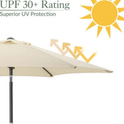 Christow 2.4M Crank And Tilt Parasol With Uv Protection - thumbnail 5