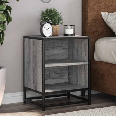 Berkfield Bedside Cabinets 2 Pcs Grey Sonoma 40X31X50 Cm Engineered Wood And Metal - image 1