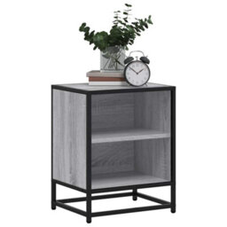 Berkfield Bedside Cabinets 2 Pcs Grey Sonoma 40X31X50 Cm Engineered Wood And Metal - thumbnail 4