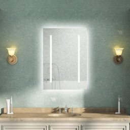 AVER-GROWTH Illuminated Bathroom Led Mirror With Lights Dimmable Demister Pad Touch/wall Switch Vertical/horizontal Wall Mounted 500X700mm - thumbnail 1