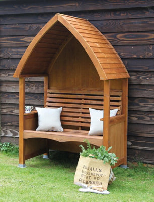 AFK Wooden Garden Arbour 'cottage Stained' In Beech Stain - image 1