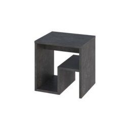 Decortie Bon Modern Square End Coffee Table 40Cm Open Shelf G-Shape Retro Grey Living Room H 40Cm - thumbnail 2