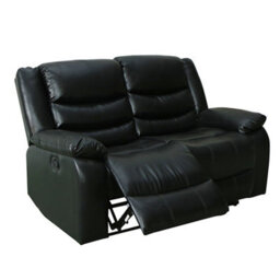 Furniture in Fashion Sorreno 3+2+1 Bonded Leather Recliner Sofa Set In Black - thumbnail 9