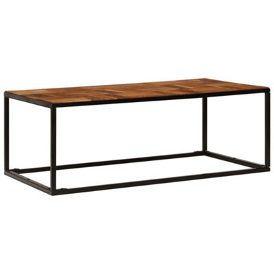 Berkfield Durable Coffee Table 110X60X40 Cm Solid Acacia Wood And Steel - image 1