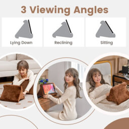 Costway 4 In 1 Bed Wedge Pillow Tablet Pillow Stand Side Pockets High Resilience Foam - thumbnail 2