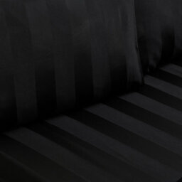Catherine Lansfield So Soft Satin Stripe Standard Pillowcase Pasck Of 4 Black - thumbnail 2