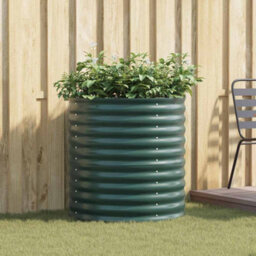 Berkfield Garden Raised Bed Green 80 X 80 X 81 Cm Steel