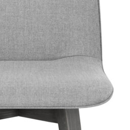Atlantic Tide Grey Fabric & Grey Wood  Legs Stool - thumbnail 2