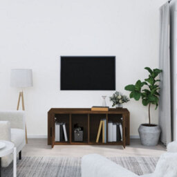 Berkfield Tv Cabinet Brown Oak 100X35X40 Cm Engineered Wood - thumbnail 3