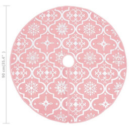 Walplus Luxury Christmas Tree Skirt With Sock Pink 90 Cm Fabric - thumbnail 8