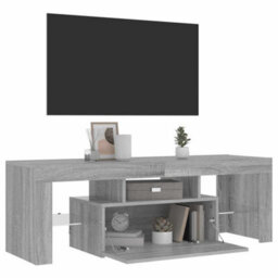 Berkfield Modern Tv Cabinet With Led Lights Grey Sonoma 120X35X40 Cm - thumbnail 3