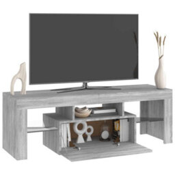 Berkfield Modern Tv Cabinet With Led Lights Grey Sonoma 120X35X40 Cm - thumbnail 7