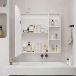 Keepreaper Sleek Wall-Mounted Bathroom Cabinet With 3-Color Led Mirror And Storage 70X70 Cm Bathroom Mirror Cabinet - thumbnail 4
