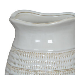 Tava Medium Hewn Ceramic Vase - Rustic Organic Decor Piece - thumbnail 3