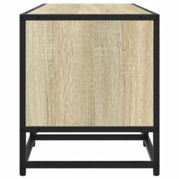 Berkfield Tv Cabinet Sonoma Oak 160X35X41 Cm Engineered Wood And Metal - thumbnail 5