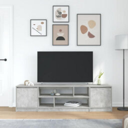 Berkfield Tv Cabinet Concrete Grey 188.5X41X50 Cm Engineered Wood - thumbnail 3