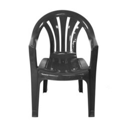 Simpa Solana Anthracite Plastic Garden Chairs - Set Of 4 - thumbnail 2