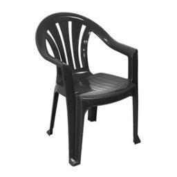 Simpa Solana Anthracite Plastic Garden Chairs - Set Of 4 - thumbnail 4