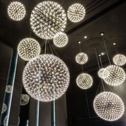 CGC Lighting Cgc Fawkes Natural White Chrome 80Cm Xxl Large Silver Starburst Led Pendant Light Chandelier - thumbnail 4